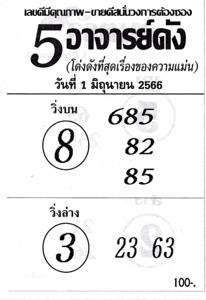 หวย5อาจารย์ดัง